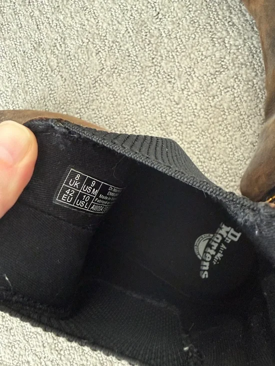 Dr. Marten’s Men's Brown Leather Chelsea Boots with Yellow Stitching - Picture 2 of 7